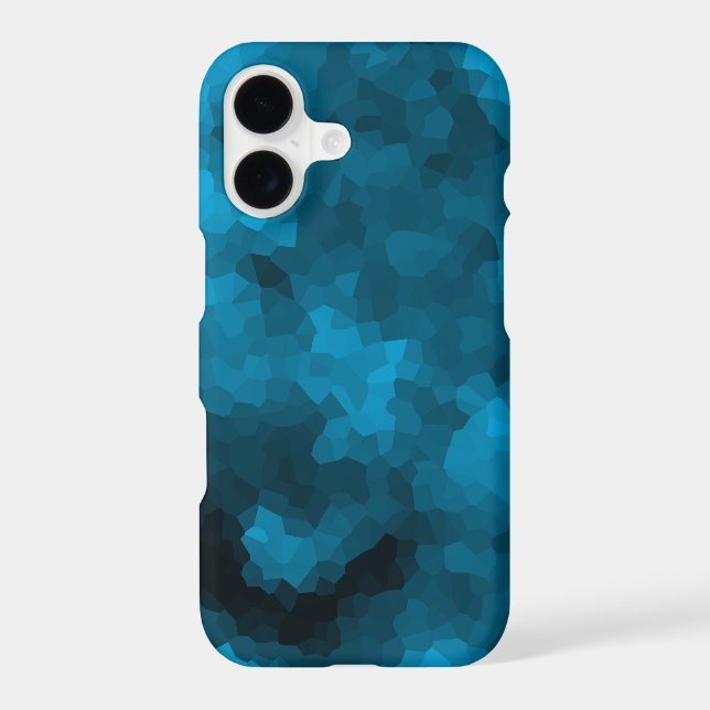 Blue abstract polygonal background iphone case (Back)