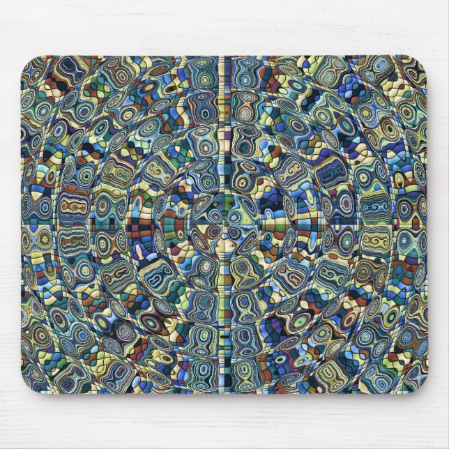 Blue Abstract Pond Mouse Pad (Front)