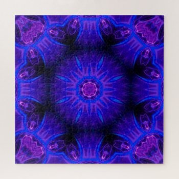 Blue Abstract Puzzle by usadesignstore at Zazzle