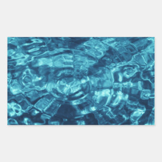 Blue Abstract Rectangular Sticker