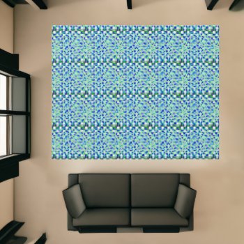 Blue Abstract  Rug by Allita at Zazzle