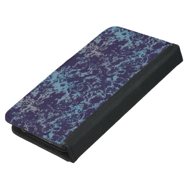 Blue Abstract Samsung Galaxy Wallet Case (Top)