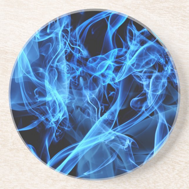 Blue Abstract Sandstone Coaster (Front)