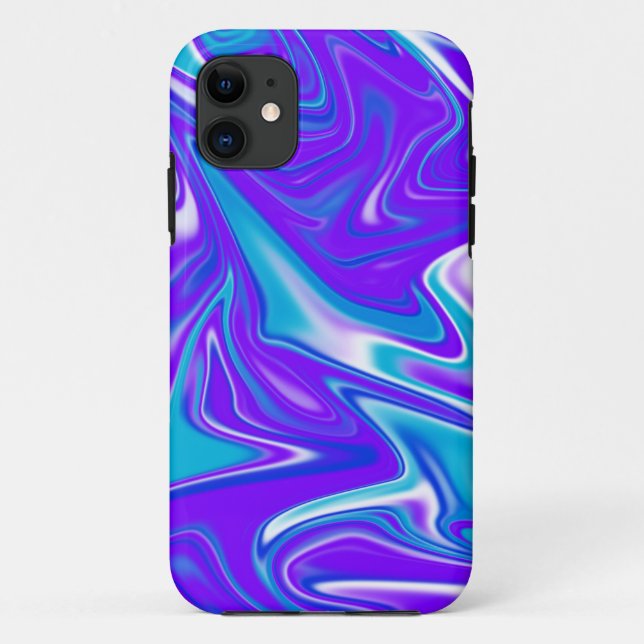 Blue Abstract Silky Sky Pattern, Case-Mate iPhone Case (Back)