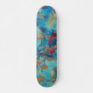 Blue Abstract Skateboard