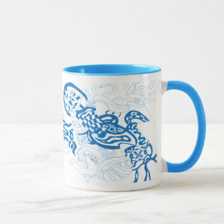 "Blue" abstract sketch Mug