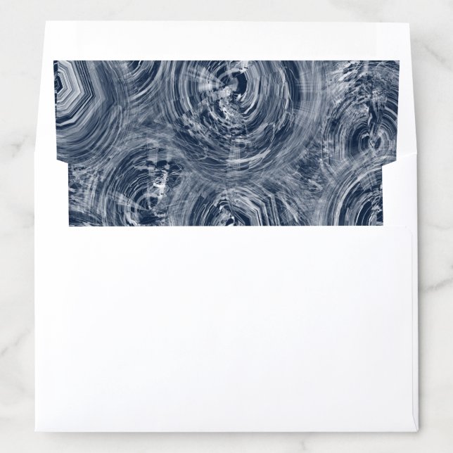 Blue Abstract Swirl Pattern – Modern Design Envelope Liner (In Envelope)
