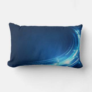Blue Abstract Throw Pillow – Customizable