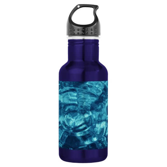 Blue Abstract Water Bottle (Front)