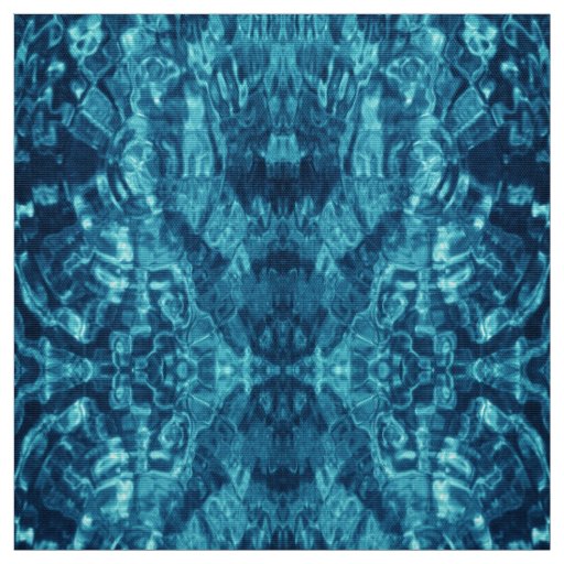 Blue Abstract Water Photo Fabric