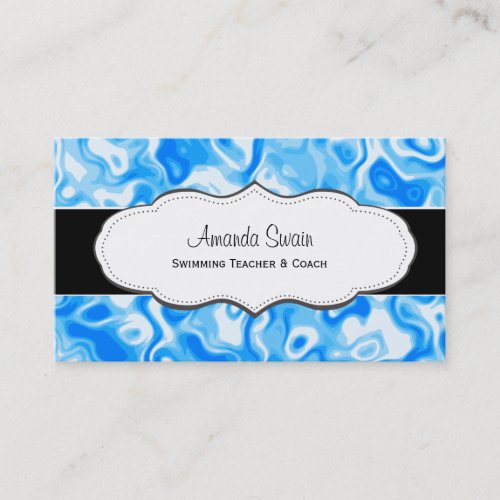 Blue abstract water texture Business Cards