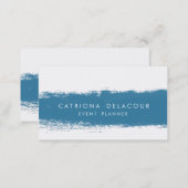 Blue Abstract Watercolor Splash Business Card (Front/Back)