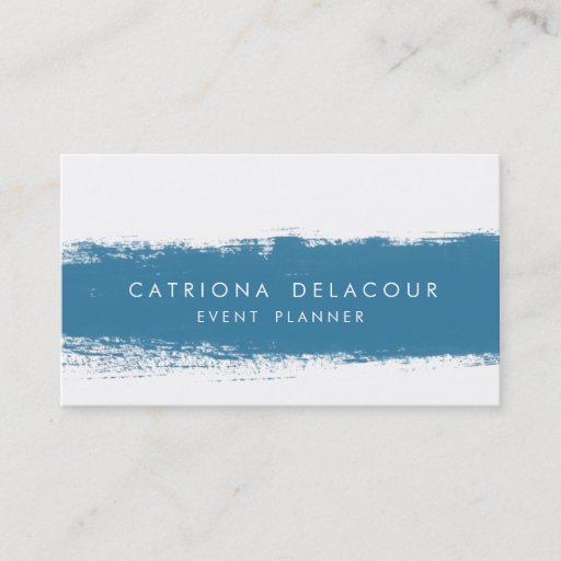 Customizable Blue Abstract Watercolor Splash Business Card