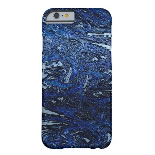 Blue Abstract Wave Splash Cool Urban Art Barely There iPhone 6 Case