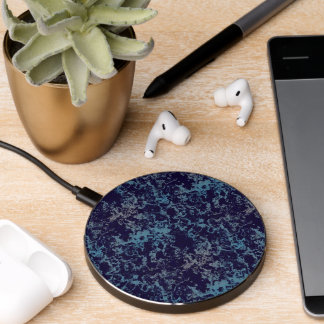 Blue Abstract Wireless Charger