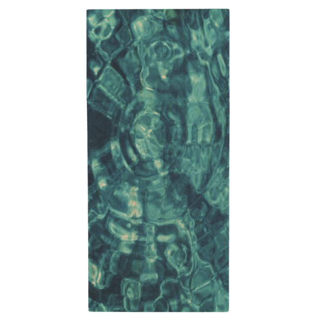Blue Abstract Wood Flash Drive (Front Vertical)