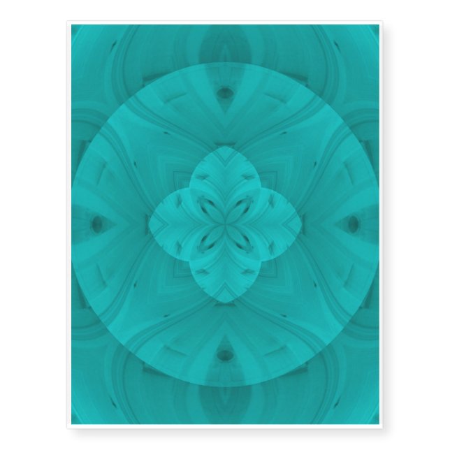 Blue abstract wood pattern temporary tattoos (Front)