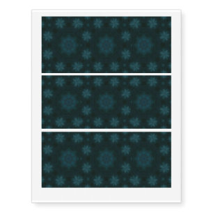 Blue abstract wood temporary tattoos