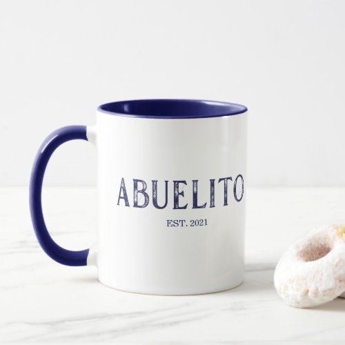 Blue Abuelito Year Established Mug