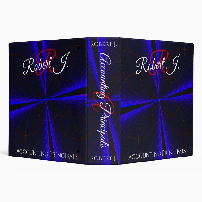 Blue Accent Clover Leaf Geometric Binder (Background)