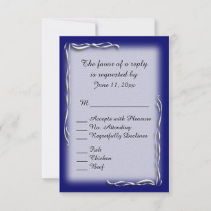 Blue Accent Menu Choices RSVP