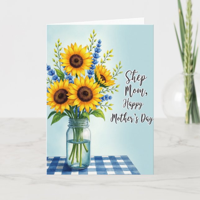 Blue Accent Mothers Day Card (Front)