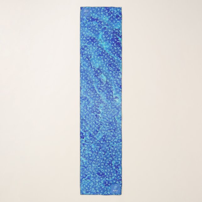 Blue ACMT Poison Pattern Scarf (Front)