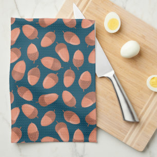 Blue Acorn pattern Kitchen Towel