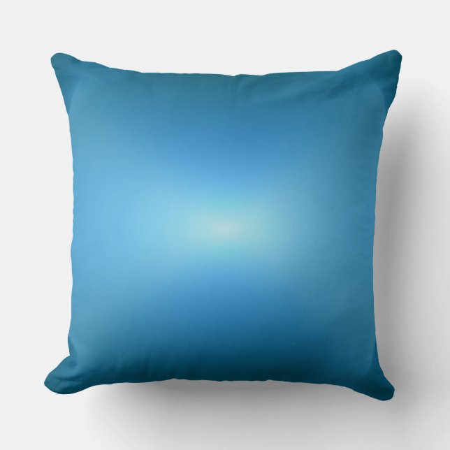 Blue Acrylic Abstract Throw Pillow (Front)
