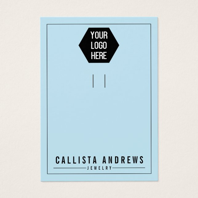 Blue Add Your Logo Multiple Keychain Display Card (Front)