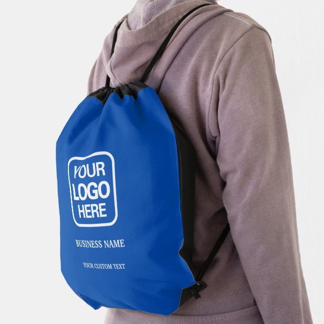 Blue | Add Your Logo | Promotional Gift Drawstring Bag (Insitu)