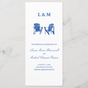 Blue Adirondack Chairs Ceremony Program