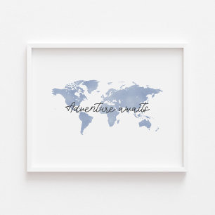 Blue adventure awaits landscape print