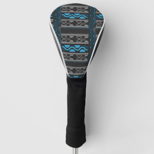 blue african aztec golf head cover