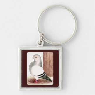 Blue African Owl Pigeon Keychain