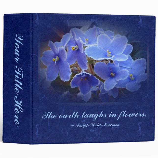 Blue African Violets Binder (Front/Spine)