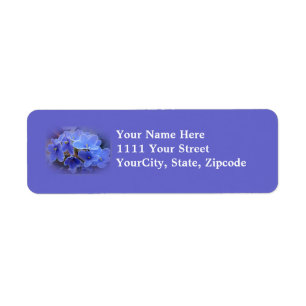 Blue African Violets Label