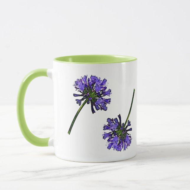 Blue Agapanthus Mug (Left)