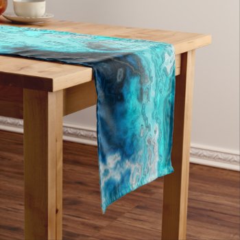 Blue Agate 1 Short Table Runner by DeepFlux at Zazzle
