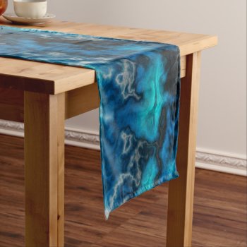 Blue Agate 2 Short Table Runner by DeepFlux at Zazzle