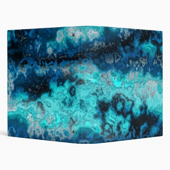 Blue Agate 3 Ring Binder by DeepFlux at Zazzle