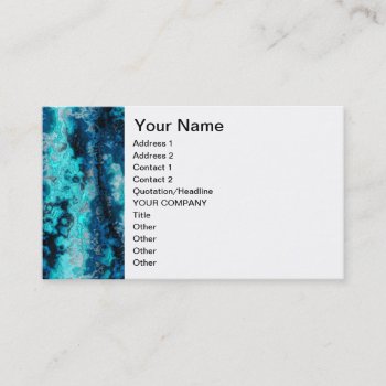 Blue Agate Business Card by DeepFlux at Zazzle