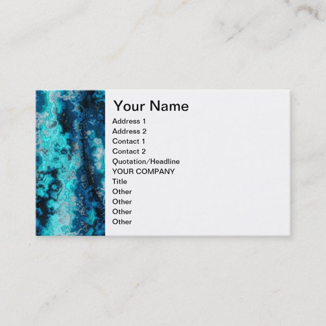 Blue Agate Business Card (Front)