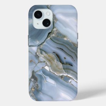 Blue Agate Iphone 15 Case by FantasyCases at Zazzle