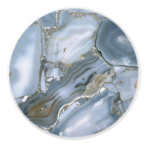 Blue Agate Ceramic Knob