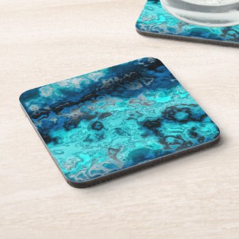 Blue Agate Drink Coaster by DeepFlux at Zazzle