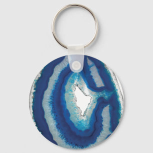 Blue Agate Keychain