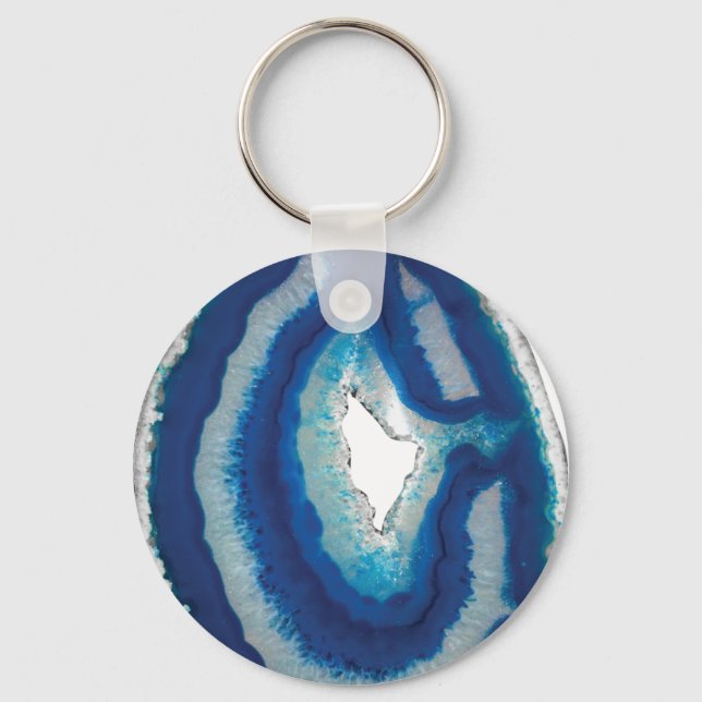 Blue Agate Keychain (Front)