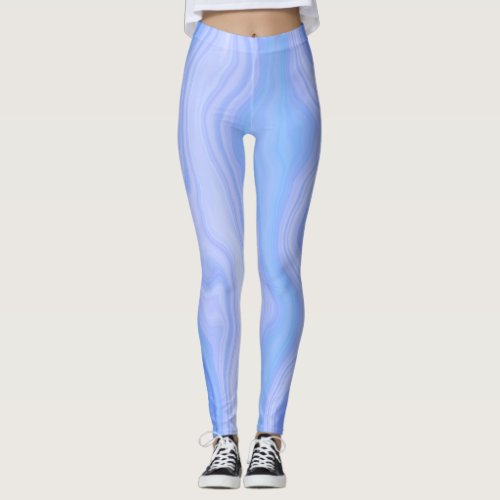 Blue Agate Layers Leggings