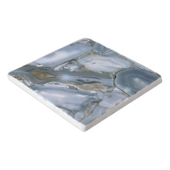 Blue Agate Marble Stone Trivet by FantasyCandy at Zazzle